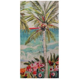 Empire Art Direct Palm Tree Wall Art Fine Giclee Printed on Hand Finished Ash Wood Ready to Hang,Living Room, Bedroom ＆ Office, 48" x 24" x 1.5", Multicolor
