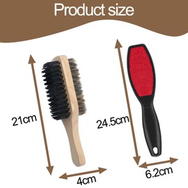 3 Pack Double Sided Clothes Brush, Lint Remover for Clothes, Remove Cat and Dog Fur From Fabric Carpet and Clothing Portable Garment for Women & Men Fluff Brush for Delicate & Thick Fabrics