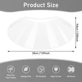 GXGM 50 Stück Gesichtsschutz Visier Klar Gesicht Visier für Mikroblading, Dauerhaft Makeup, Wimpernverlängerung, Augenlid Blepharoplastik Nachsorge, Dusche Gesicht Augenschutz(Transparent)