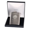 21st Birthday Engraved Hip Flask with Rugby Feature in Gift
