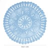 kilofly Handmade Crochet Cotton Lace Table Sofa Doily, Waterlily, Blue,