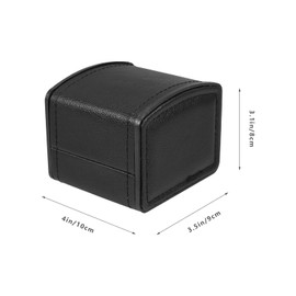 ULTECHNOVO Watch Travel Case Jewelry Storage Organizer Bracelet Holder Single Watch Box for Mens Watches Jewelry Bracelet Necklace Gift Box Black