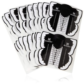 Bluesky Nail Forms for Nail Extensions, Builder Gel, Poly Gel, Gum Gel, Acrylic, Nail Art, Nail Form Stickers - 50 Pack