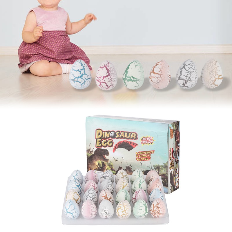 24pcs Growing Dinosaur Toy Easter Dinosaur Eggs Grow in Water