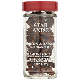 Morton & Bassett Star Anise, All Natural, Kosher, MSG Free, Gluten Free & Non-GMO, 0.6 Ounce (Pack of 3)