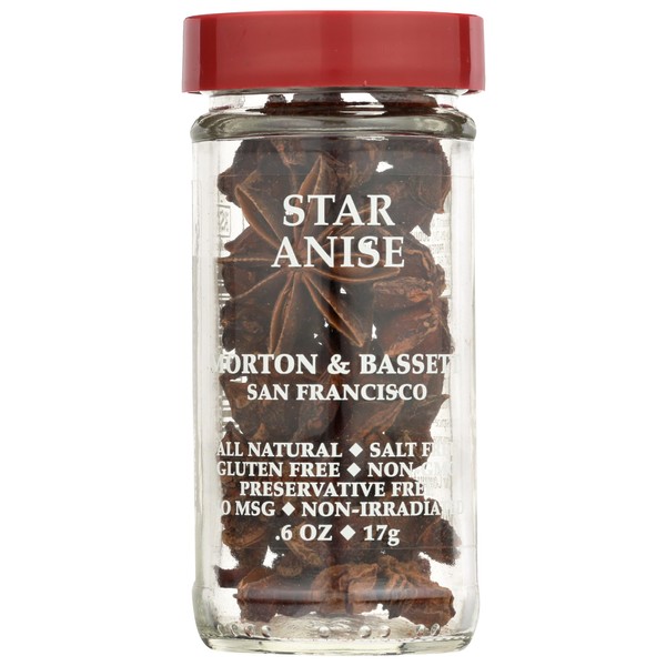 Morton & Bassett Star Anise, All Natural, Kosher, MSG Free,