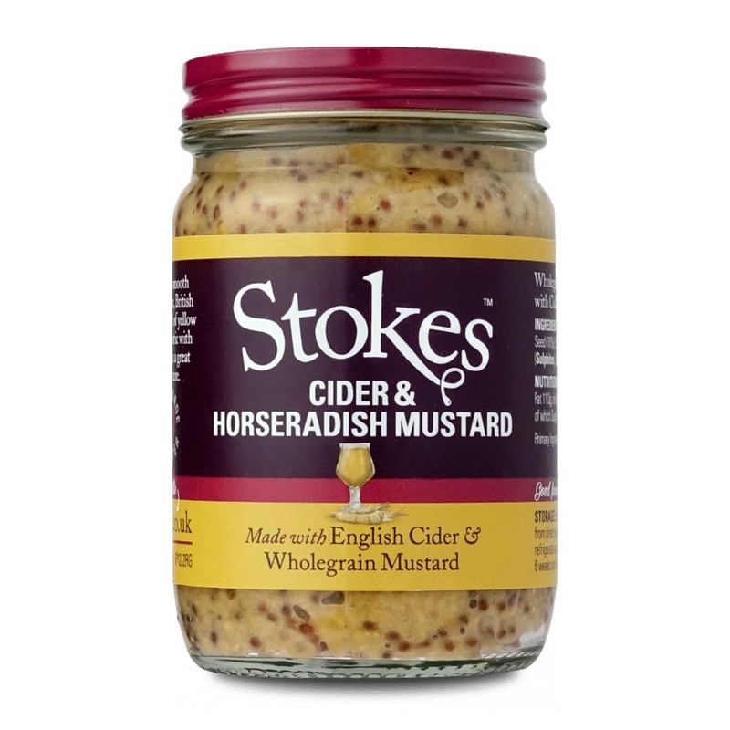 Stokes – Cider & Horseradish Wholegrain Mustard 185g - Pack