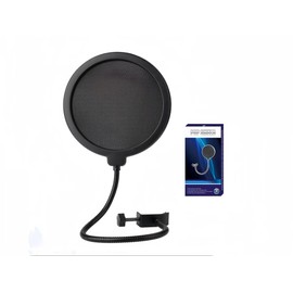 LIUSM Professional Microphone Filter Screen-Mic Pop Blocker Mask Shield With 360° Flexible Gooseneck Stabilizing Arm
