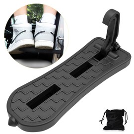 NATGIC Car Door Step, Extended Two Legged Car Door Pedal U Shaped Foot Pedal on the Roof Easy Access to Rooftop Antiskid Multifunction Automobile Pedal with Safety Hammer Doorstep (21.5cm, Black)