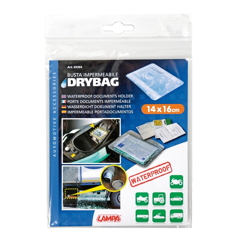 Dry-Bag, waterproof documents holder - 140x160 mm