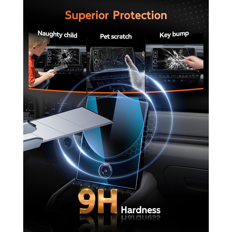 CDEFG Tempered Glass for 2025 2026 GMC Acadia Screen Protector,