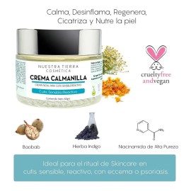 Crema Calmante Cutis Sensible, Rosácea, Eccema, Psoriasis