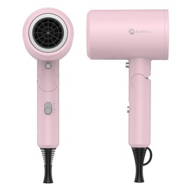 Slopehill Hair Dryer, 1800W Professional Ionic Hairdryer for Hair Care, 3 Magnetic Attachments for Home Salon Travel (Pink)