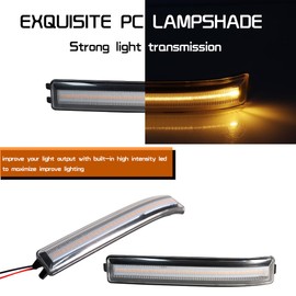 Tonsya For 2009 2010 2011 2012 2013 2014 Ford F150 & 2010-14 SVT Raptor Sequential LED Side Mirror Blinker Signal Lights Clear lens