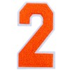 1 PCS 9.0" Orange Chenille Number Patch, Iron on Patches