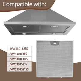 2 PCS WB02X24872 Range Hood Grease Filter Compatible with GE Range Hood JVW5301BJTS JVW5301EJES JVW5301FJDS JVW5301SJSS JVW5301SJ1SS 11-7/8 x 11-7/8 Inches