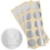 MaxMark 1.75" Self Adhesive Glossy Silver Seal Labels for Certificates,