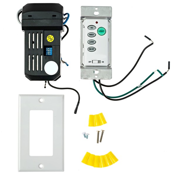 Dysmio Ceiling Fan and Light Wall Control Ceiling Fan Remote Control Kits with Adjustable Speed and Light dimmer