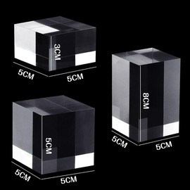 CHANJIF Acrylic Stand, Base Stand, Figure, Pedestal, Display Stand, 3 Types of Sizes, Fully Transparent, Decorative, Acrylic, Photography, Product Display