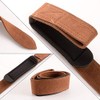 Deselen Leather Weightlifting Straps with Thick Soft Sponge Lining Wrist