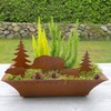 Storm's Gartenzaubereien Garden Stake Wild Boar Figures with Fir Trees
