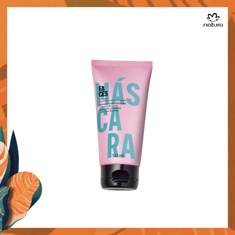 Faces Mascara Facial Exfoliante Reductora De Poros Natura Grasa
