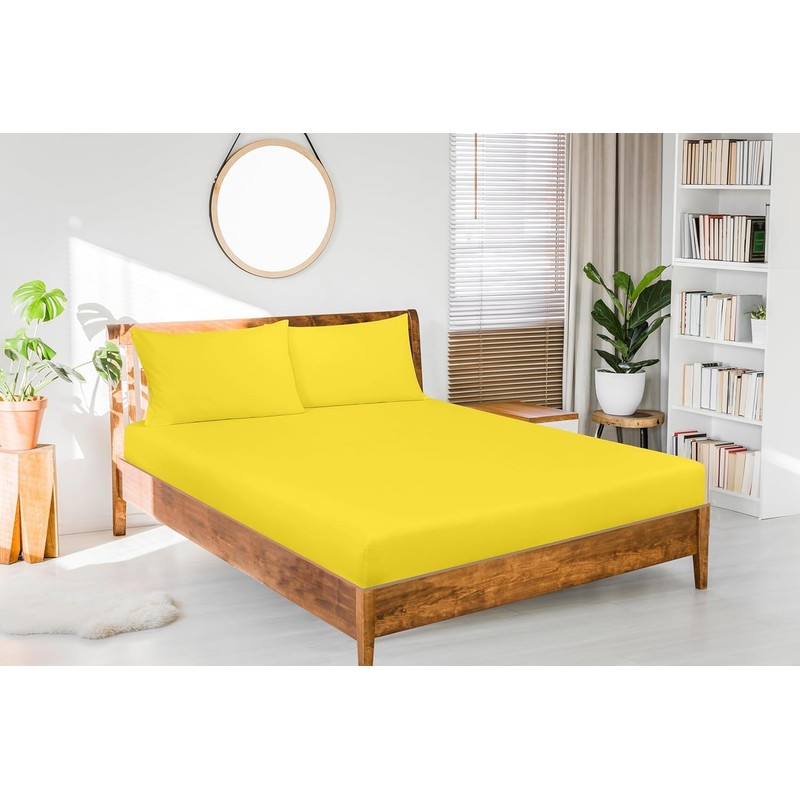 Royale Linens Fitted Sheet Queen - Ultra Soft 1800 Brushed