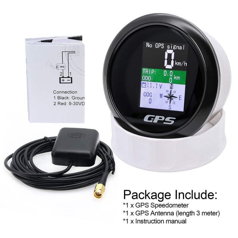 MAIMEIMI GPS Speedometer 3-3/8" 85mm Boat GPS Speedometer Odometer Waterproof
