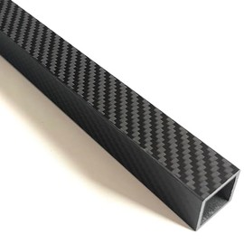 1pcs 3K Roll Wrapped Carbon Fiber Square Tube 25x25x21x420MM,2.0MM Wall Thickness,Twill Matte Finish