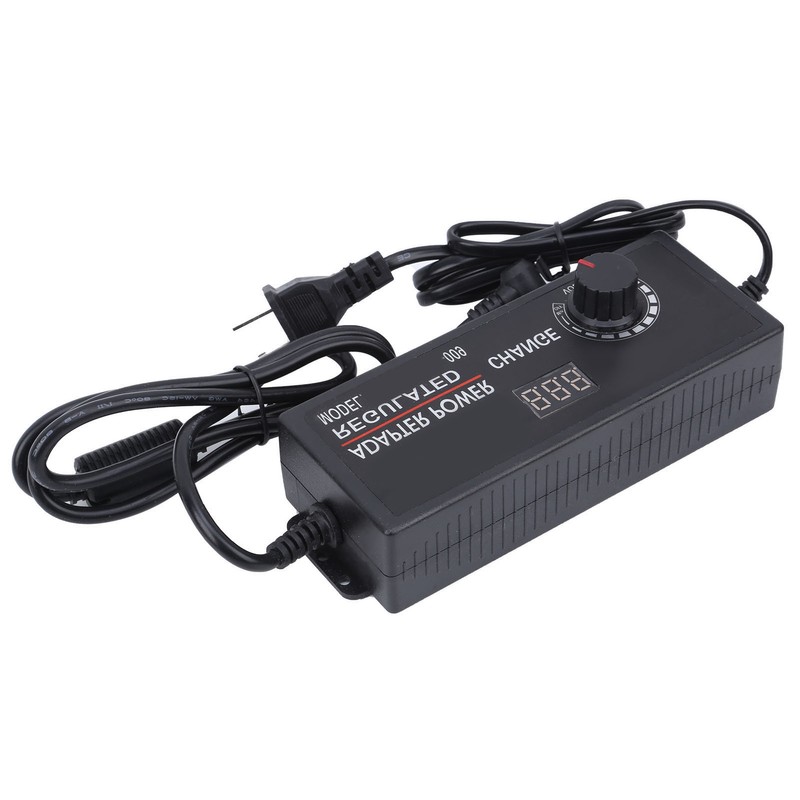 Adjustable Regulated Adapter 3‑12V 10A DC Power Regulator W/Voltage Display
