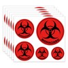 Biohazard Stickers Waterproof Biohazard Warning Hazard Labels - Universal Biohazard