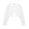 Bolerose Girls' Long-Sleeved Bolero Sparkle Cardigan - Bright silver
