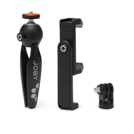 JOBY HandyPod 2 Kit, Table Top Tripod with GripTight 360 Phone Mount and Pin Joint Mount, Phone Tripod for Smartphones, Action Cam and Mirrorless Cameras or Devices up to 1.0Kg (2.2lbs), Black
