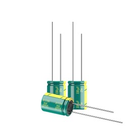 JCCON 10-Pack 25V 330uF Premium Quality Low ESR Electrolytic Capacitors 8x12mm (0.32x0.47in), 25Volt 330MFD High-Frequency Caps with Superior Performance
