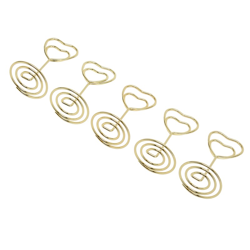 25Pcs Table Number Stands Heart Shaped Stable Base Sturdy Metal