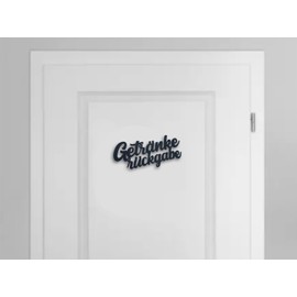 Drinks Return Door Sign - Toilet Sign - Toilet Door Sign - Men & Women - Bathroom Decoration Sticker - Bathroom Decoration - Drinks Return Wall Sticker Made of Plastic (M)