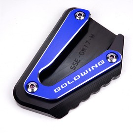 MOWOK For Goldwing GL1800 2002-2017 and 2018-2025 Goldwing GL1800 1800 Motorcycle Side Stand Extension Kickstand foot Pad (Year 2002-2017 (Blue))