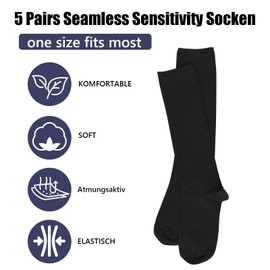 Seamless Capture Boot Socks for Walking Boots, Orthopaedic Replacement Stockings, Breathable Medical Tube Socks for Air Cam Walkers and Fracture Boot Casts, Men and Women, black 3