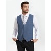 HISDERN Suit Vest Men's Elegant Wedding Suit Vest Regular Fit