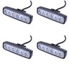 Greenmigo 4 x 18 W LED Headlight Offroad Lamp Flood