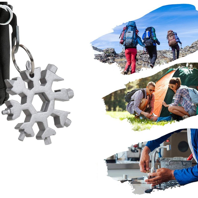 Linkbro 18-in-1 Snowflake Multi Tool Stainless Steel Portable Steel Multi-Tool