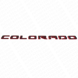 4Pc 2015-2022 Colorado V6 Body Fender Tailgate Side Emblems 3D Badge Logo Truck Nameplate Sticker Letter 85594766 Replacement for Colorado (Red Black)