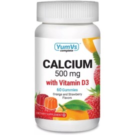 Yumv's Yum V's Calcium with Vitamin D3 Gummies, Calcium 500 mg , D3 1000IU