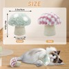 LuckyOpt Cat Mint Cat Toy, Cute Fur Mushroom Shape Cat
