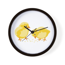 CafePress Baby Chicks 10" Wall Clock for Livingroom, Kitchen, or Office