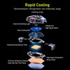 Cell Phone Cooler Semiconductor Digital Display Wireless Charging Back Clip