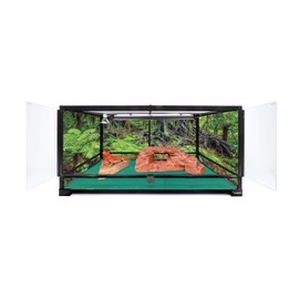 Carolina Custom Cages Reptile Habitat Background; Rain Forest Ferns & Roots, for 36Lx18Wx18H Terrarium, 3-Sided Wraparound