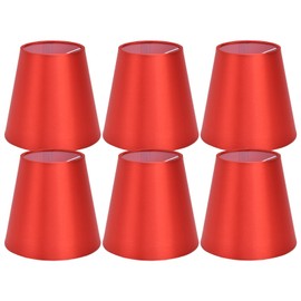 6PCS E14 Lamp Shade Fabric Lampshade Table Lamp Ceiling Lamp Shade for Bedroom Living RoomBright Red PX150