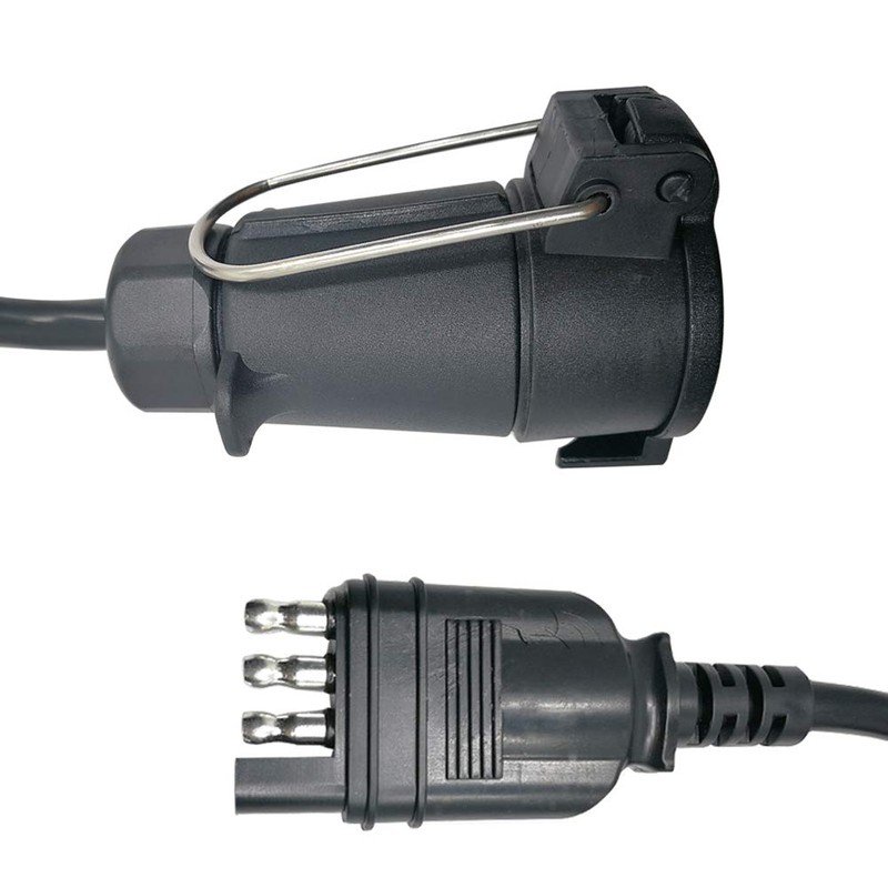 CARROFIX US Vehicle 4-Way Flat Plug to European 7-Way Round