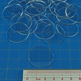 LITKO Clear Round Miniature Bases | 1.5mm Thick | Circular Figure Stands for Wargaming Boardgaming and Collectible Figures (25 Count Pack, 30mm)